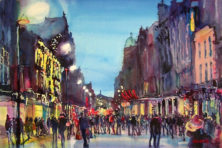 'City Lights Buchanan Street' by artist Karen Cairns